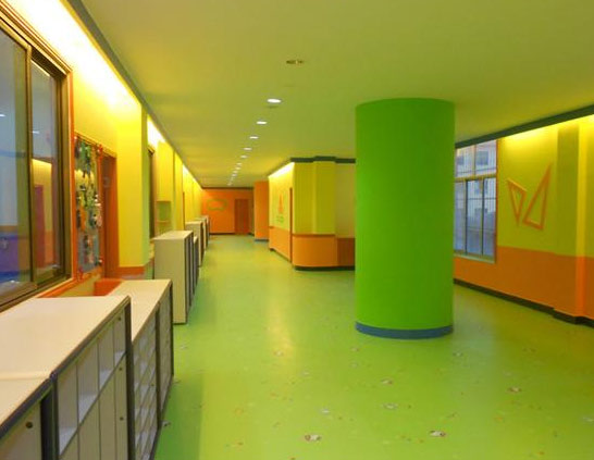 幼儿园pvc塑胶地板安装